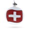 Flag of Switzerland Glass Ball Christmas Ornament 3.25 Inches